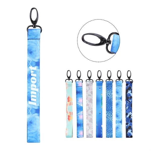 3/4" Polyester Wrist Key Lanyard W/ Black Snap Hook - 3/4" Polyester Wrist Key Lanyard W/ Black Snap Hook - Image 0 of 3