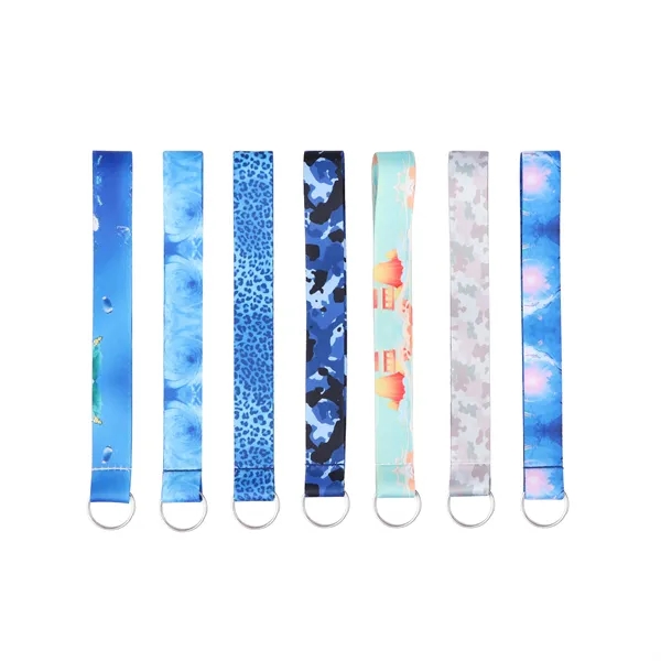 3/4" Custom Sublimated Polyester Wrist Lanyard Keychains - 3/4" Custom Sublimated Polyester Wrist Lanyard Keychains - Image 1 of 3