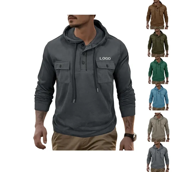 Men's Pullover Sweatshirt Hoodie - Men's Pullover Sweatshirt Hoodie - Image 0 of 8