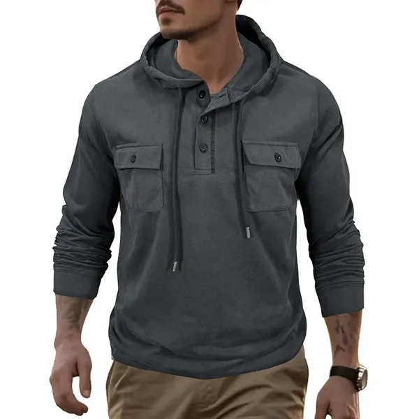 Men's Pullover Sweatshirt Hoodie - Men's Pullover Sweatshirt Hoodie - Image 8 of 8