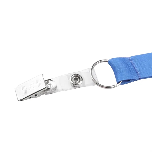 3/4" Polyester Breakaway Lanyard W/ Bulldog Clip & Ring - 3/4" Polyester Breakaway Lanyard W/ Bulldog Clip & Ring - Image 2 of 6