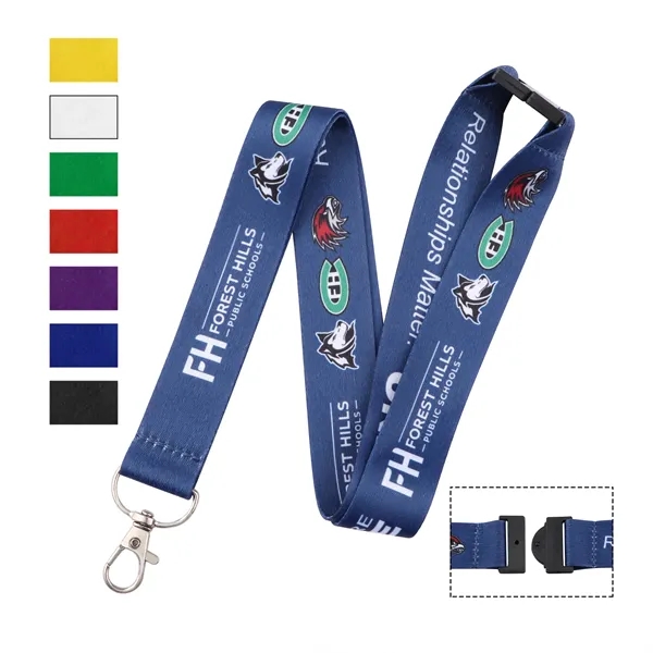 1" Polyester Breakaway Lanyard for ID Badges W/ Lobster Claw - 1" Polyester Breakaway Lanyard for ID Badges W/ Lobster Claw - Image 0 of 4