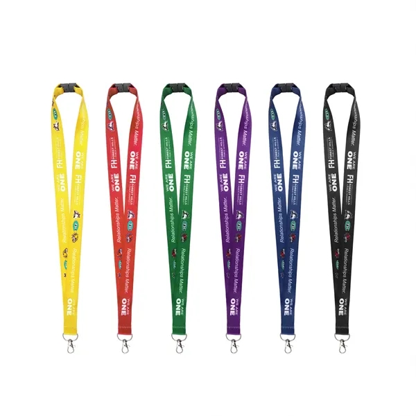 1" Polyester Breakaway Lanyard for ID Badges W/ Lobster Claw - 1" Polyester Breakaway Lanyard for ID Badges W/ Lobster Claw - Image 1 of 4