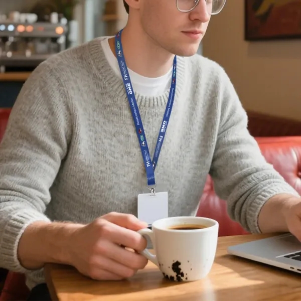 1" Polyester Breakaway Lanyard for ID Badges W/ Lobster Claw - 1" Polyester Breakaway Lanyard for ID Badges W/ Lobster Claw - Image 4 of 4