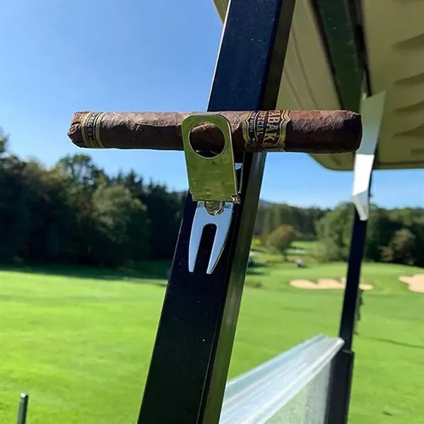 Golf Divot Tool with Ball Marker and Cigar Holder - Golf Divot Tool with Ball Marker and Cigar Holder - Image 6 of 8
