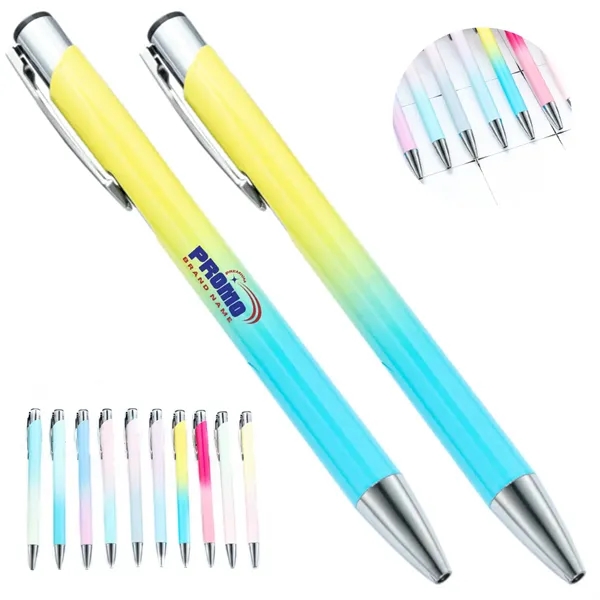 Gradient Color Ballpoint Pen with Metal Clip - Gradient Color Ballpoint Pen with Metal Clip - Image 0 of 6