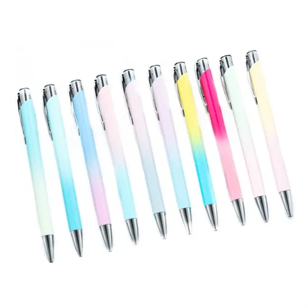Gradient Color Ballpoint Pen with Metal Clip - Gradient Color Ballpoint Pen with Metal Clip - Image 2 of 6