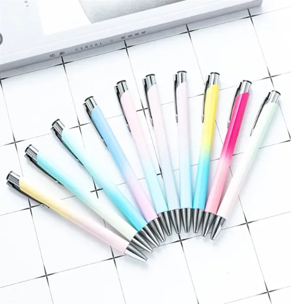 Gradient Color Ballpoint Pen with Metal Clip - Gradient Color Ballpoint Pen with Metal Clip - Image 6 of 6