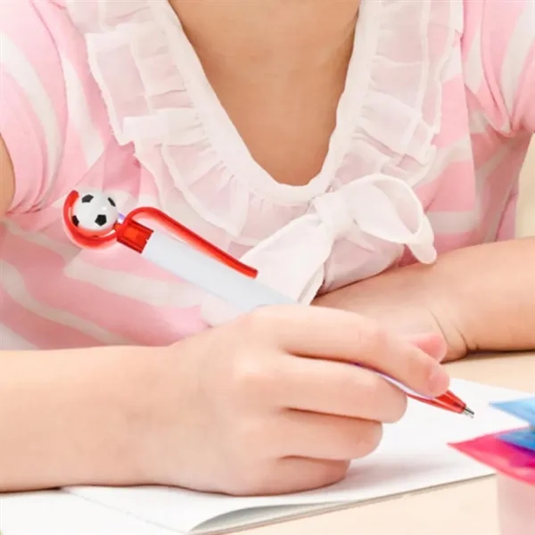 Soccer Ball Top Ballpoint Pen with Color Clip and Grip - Soccer Ball Top Ballpoint Pen with Color Clip and Grip - Image 6 of 6
