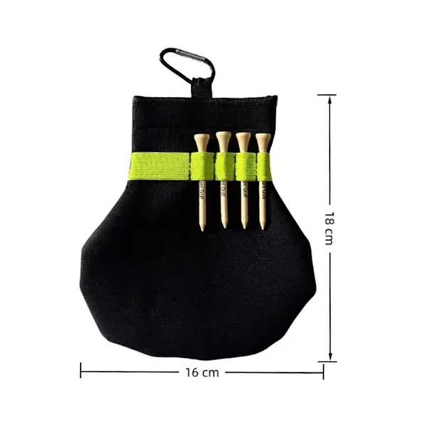 Golf Tee Holder Pouch with Hook - Golf Tee Holder Pouch with Hook - Image 1 of 6