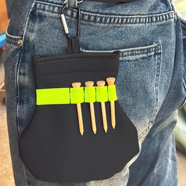 Golf Tee Holder Pouch with Hook - Golf Tee Holder Pouch with Hook - Image 6 of 6