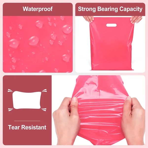 Die Cut Handle Plastic Merchandise Boutique Bag Apparel gift - Die Cut Handle Plastic Merchandise Boutique Bag Apparel gift - Image 2 of 24