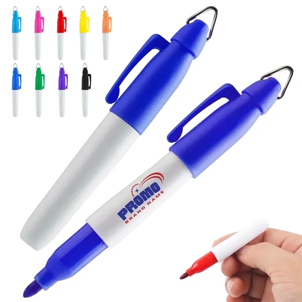 Mini Whiteboard Marker with Clip and Hanging Hook - Mini Whiteboard Marker with Clip and Hanging Hook - Image 0 of 6