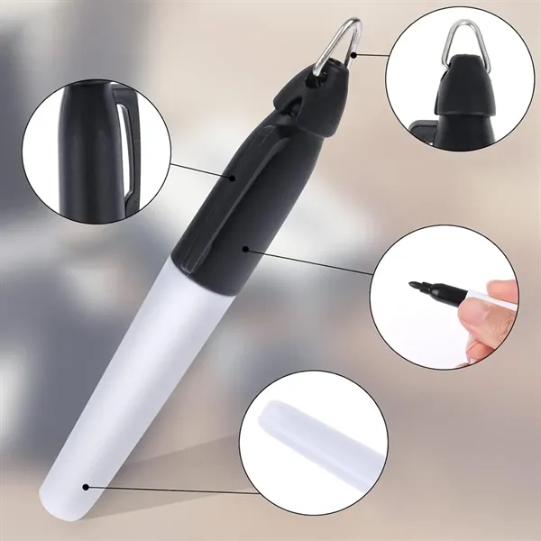 Mini Whiteboard Marker with Clip and Hanging Hook - Mini Whiteboard Marker with Clip and Hanging Hook - Image 3 of 6