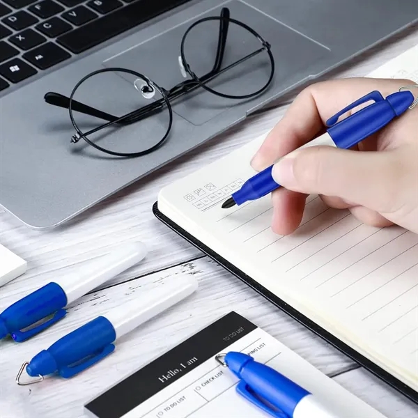 Mini Whiteboard Marker with Clip and Hanging Hook - Mini Whiteboard Marker with Clip and Hanging Hook - Image 4 of 6