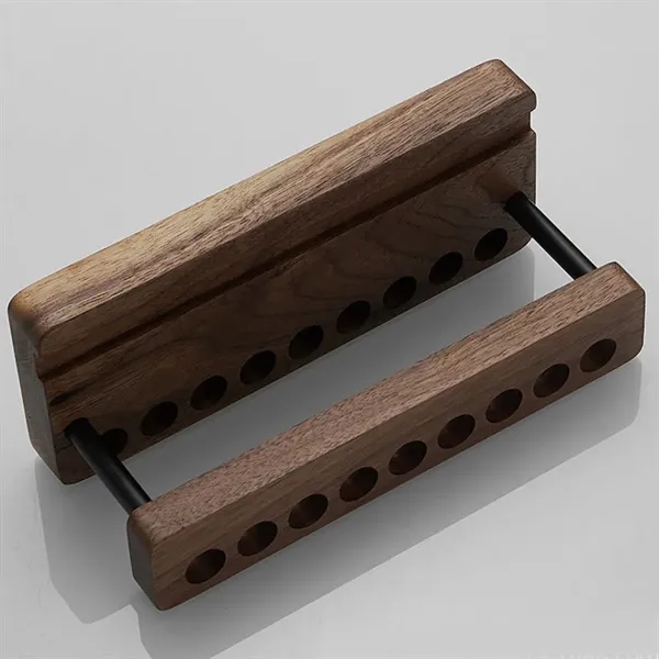 Wooden Desk Organizer with Pen Holder and Phone Stand - Wooden Desk Organizer with Pen Holder and Phone Stand - Image 2 of 6