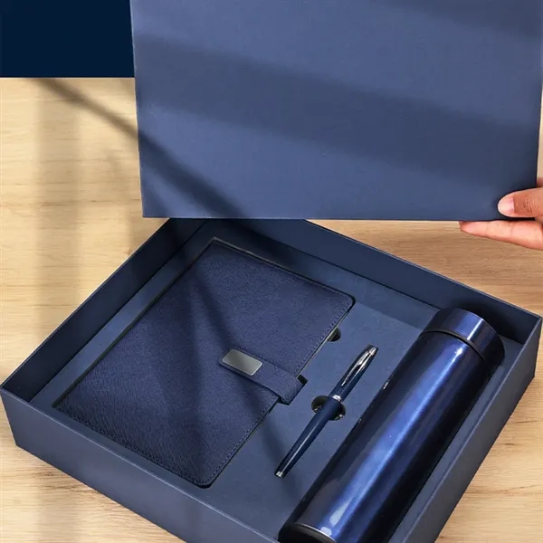 A5 Business Gift Set with Notebook Pen and Insulated Bottle - A5 Business Gift Set with Notebook Pen and Insulated Bottle - Image 6 of 6