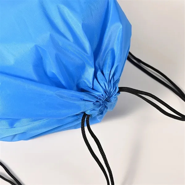13.4x16.5 inch 210D Polyester Drawstring Backpack Bag - 13.4x16.5 inch 210D Polyester Drawstring Backpack Bag - Image 3 of 20