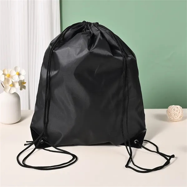 13.4x16.5 inch 210D Polyester Drawstring Backpack Bag - 13.4x16.5 inch 210D Polyester Drawstring Backpack Bag - Image 4 of 20