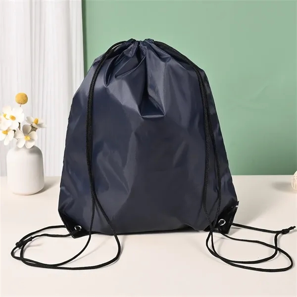 13.4x16.5 inch 210D Polyester Drawstring Backpack Bag - 13.4x16.5 inch 210D Polyester Drawstring Backpack Bag - Image 5 of 20