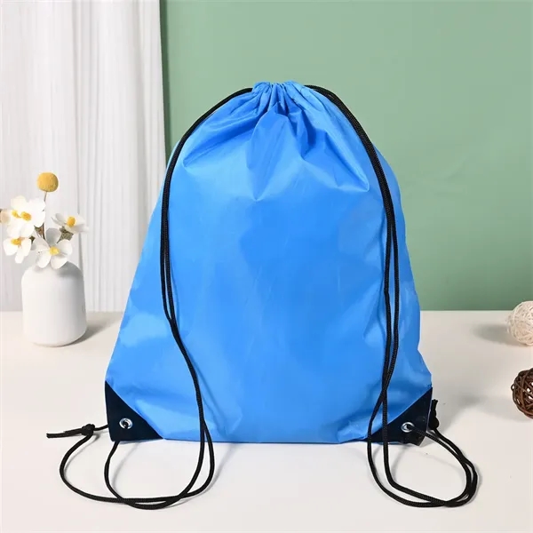 13.4x16.5 inch 210D Polyester Drawstring Backpack Bag - 13.4x16.5 inch 210D Polyester Drawstring Backpack Bag - Image 7 of 20
