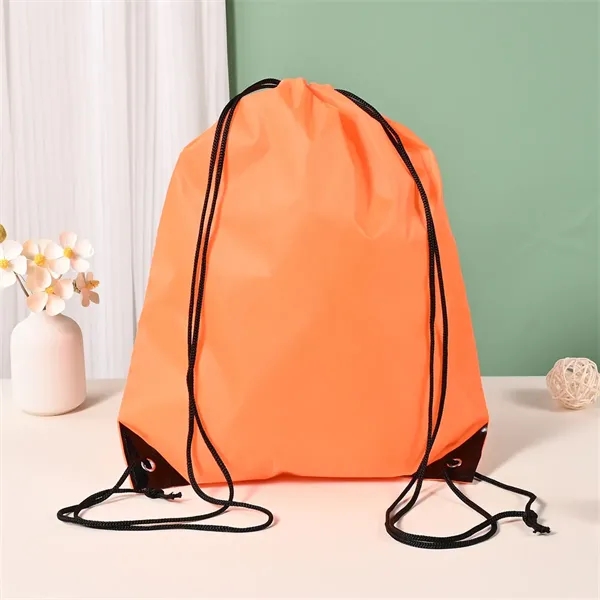 13.4x16.5 inch 210D Polyester Drawstring Backpack Bag - 13.4x16.5 inch 210D Polyester Drawstring Backpack Bag - Image 12 of 20
