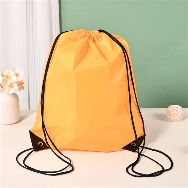 13.4x16.5 inch 210D Polyester Drawstring Backpack Bag - 13.4x16.5 inch 210D Polyester Drawstring Backpack Bag - Image 14 of 20