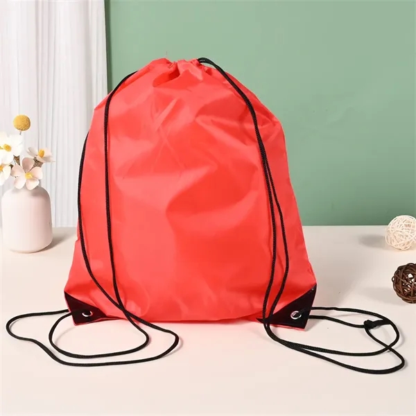 13.4x16.5 inch 210D Polyester Drawstring Backpack Bag - 13.4x16.5 inch 210D Polyester Drawstring Backpack Bag - Image 16 of 20