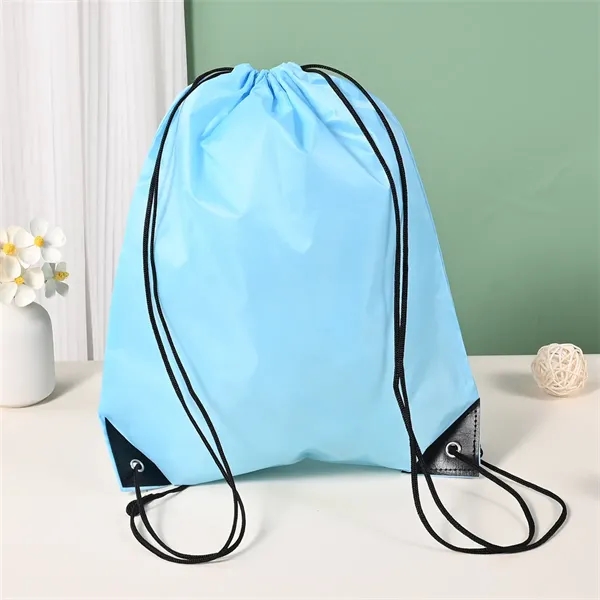 13.4x16.5 inch 210D Polyester Drawstring Backpack Bag - 13.4x16.5 inch 210D Polyester Drawstring Backpack Bag - Image 17 of 20