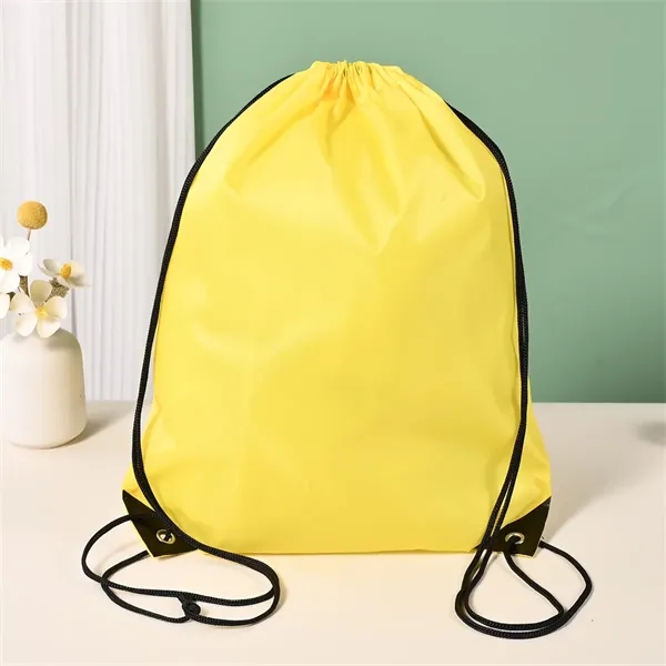 13.4x16.5 inch 210D Polyester Drawstring Backpack Bag - 13.4x16.5 inch 210D Polyester Drawstring Backpack Bag - Image 18 of 20
