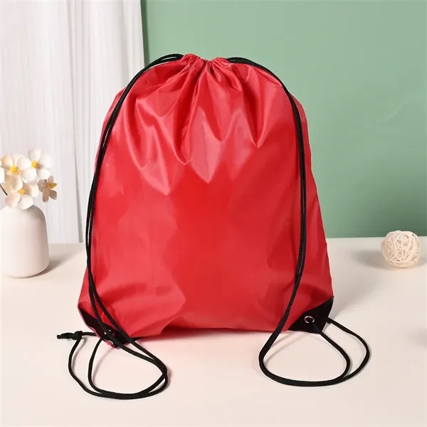 13.4x16.5 inch 210D Polyester Drawstring Backpack Bag - 13.4x16.5 inch 210D Polyester Drawstring Backpack Bag - Image 19 of 20