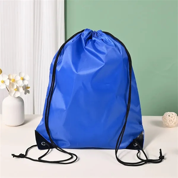 13.4x16.5 inch 210D Polyester Drawstring Backpack Bag - 13.4x16.5 inch 210D Polyester Drawstring Backpack Bag - Image 20 of 20