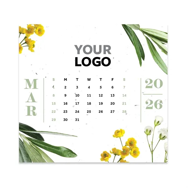 Flourish Plantable Eco Calendar With Wood Stand - Flourish Plantable Eco Calendar With Wood Stand - Image 4 of 7