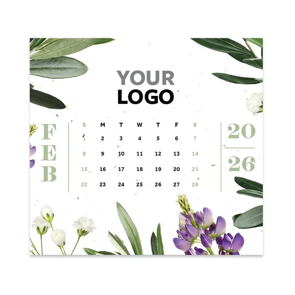 Flourish Plantable Eco Calendar With Wood Stand - Flourish Plantable Eco Calendar With Wood Stand - Image 3 of 7
