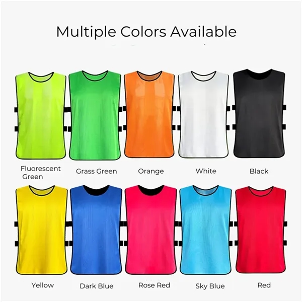 Multi - Color Scrimmage Training Vest: Kids & Adult Sizes - Multi - Color Scrimmage Training Vest: Kids & Adult Sizes - Image 2 of 7
