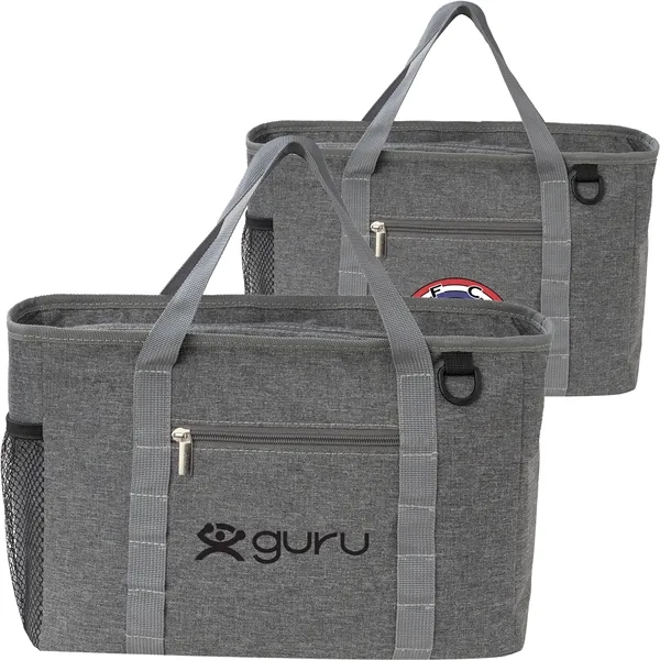 Heather Lite Insulated Lunch Bag with Zipper Pockets