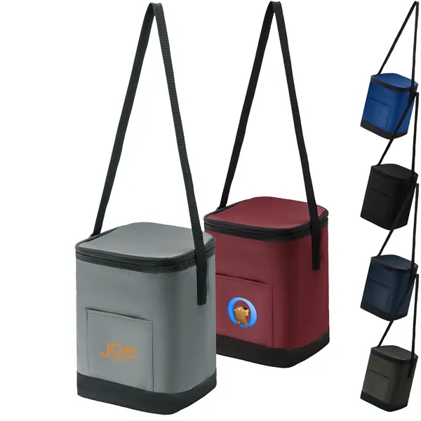 600D Solid color Insulated Lunch Bag with Adjustable Handles