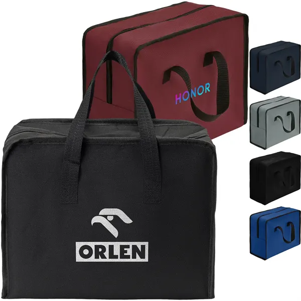600D Insulated Slim Lunch Bag with Double Handles