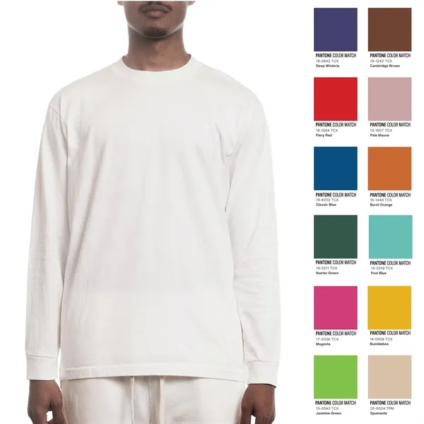 Pantone Custom 6.5 oz Heavy Weight Jersey Long Sleeve Tee - Pantone Custom 6.5 oz Heavy Weight Jersey Long Sleeve Tee - Image 0 of 2