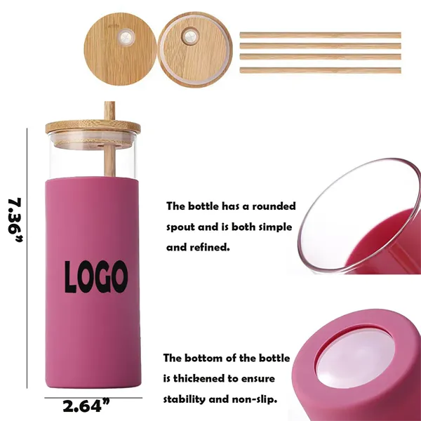 Borosilicate Glass Tumbler With Bamboo Lid And Straw - Borosilicate Glass Tumbler With Bamboo Lid And Straw - Image 0 of 1