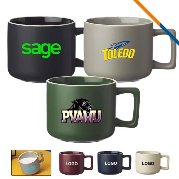 Yvette Latte Ceramic Mug - 11 OZ. - Yvette Latte Ceramic Mug - 11 OZ. - Image 0 of 8