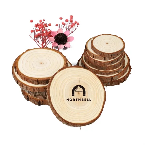 4 Inch DIY Kids Arts Round Wood Coaster - 4 Inch DIY Kids Arts Round Wood Coaster - Image 1 of 6