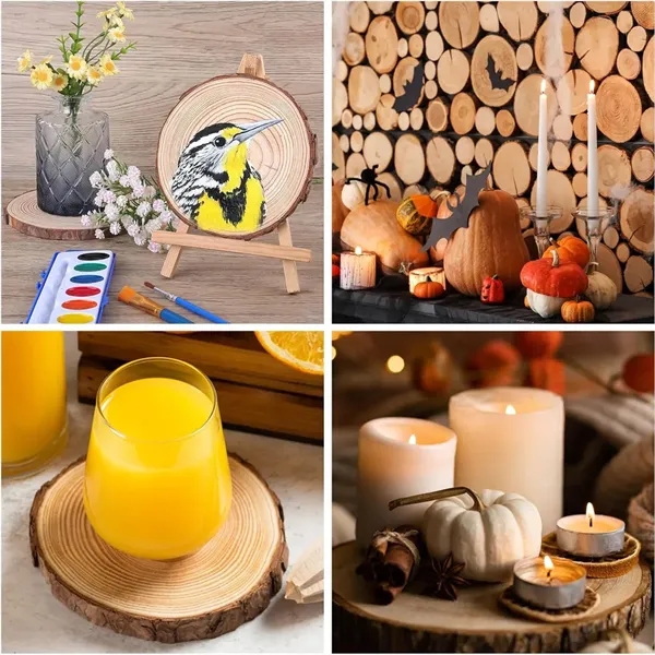 4 Inch DIY Kids Arts Round Wood Coaster - 4 Inch DIY Kids Arts Round Wood Coaster - Image 6 of 6