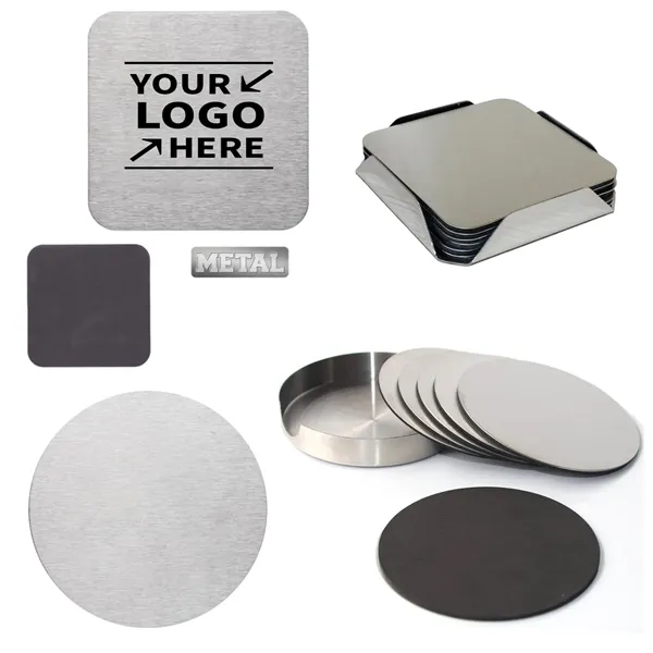 4in Stainless Steel Coaster with EVA Backing