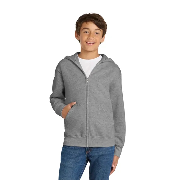 Port & Co Youth Core Fleece Full-Zip Hooded Sweatshirt. - Port & Co Youth Core Fleece Full-Zip Hooded Sweatshirt. - Image 1 of 84