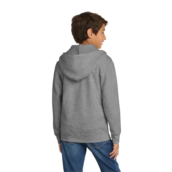 Port & Co Youth Core Fleece Full-Zip Hooded Sweatshirt. - Port & Co Youth Core Fleece Full-Zip Hooded Sweatshirt. - Image 6 of 84