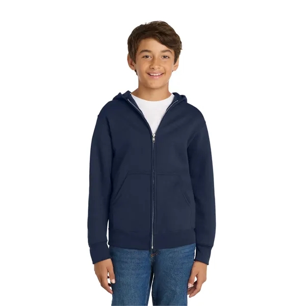 Port & Co Youth Core Fleece Full-Zip Hooded Sweatshirt. - Port & Co Youth Core Fleece Full-Zip Hooded Sweatshirt. - Image 45 of 84