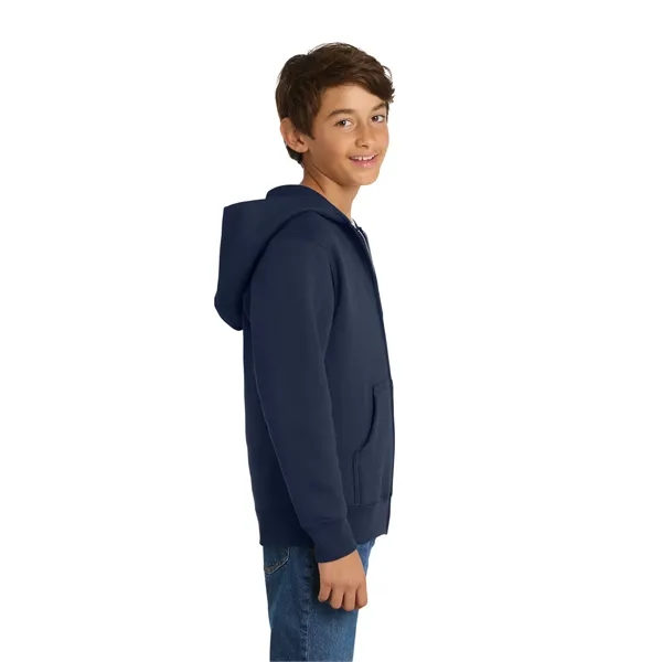 Port & Co Youth Core Fleece Full-Zip Hooded Sweatshirt. - Port & Co Youth Core Fleece Full-Zip Hooded Sweatshirt. - Image 47 of 84