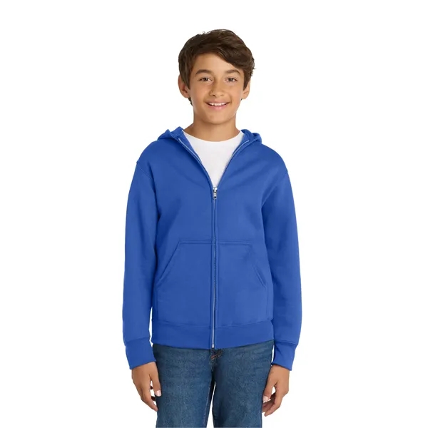 Port & Co Youth Core Fleece Full-Zip Hooded Sweatshirt. - Port & Co Youth Core Fleece Full-Zip Hooded Sweatshirt. - Image 70 of 84