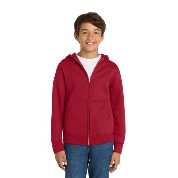 Port & Co Youth Core Fleece Full-Zip Hooded Sweatshirt. - Port & Co Youth Core Fleece Full-Zip Hooded Sweatshirt. - Image 65 of 84